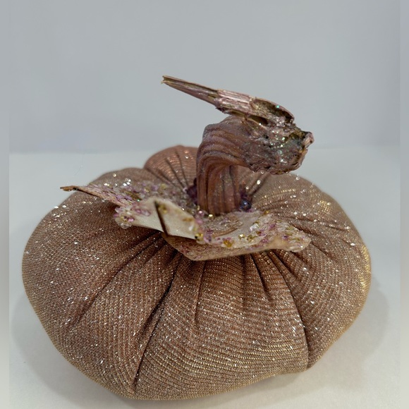 “Glitter” Velvet Pumpkin Home Decor - Picture 6 of 8